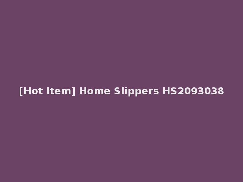 [Hot Item] Home Slippers HS2093038