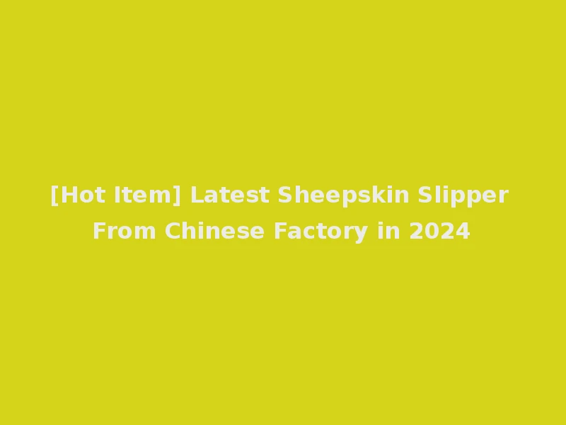 [Hot Item] Latest Sheepskin Slipper From Chinese Factory in 2024