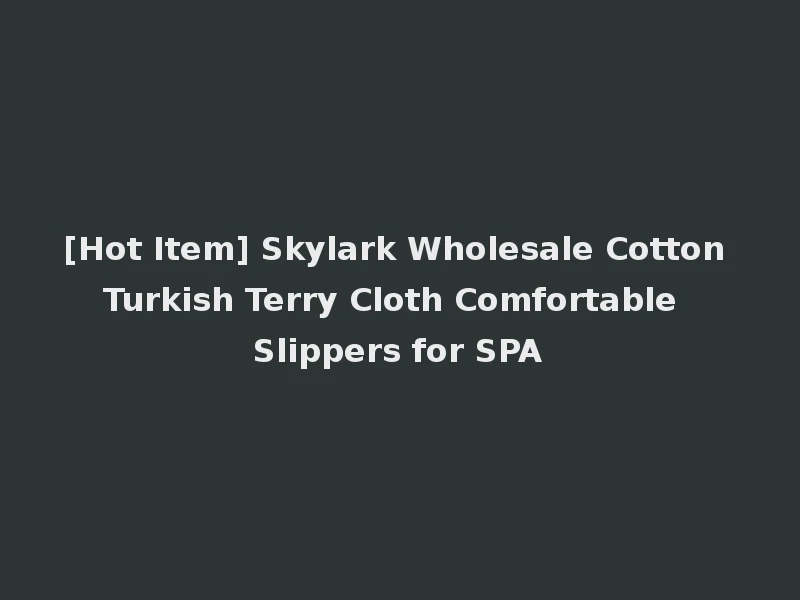 [Hot Item] Skylark Wholesale Cotton Turkish Terry Cloth Comfortable Slippers for SPA
