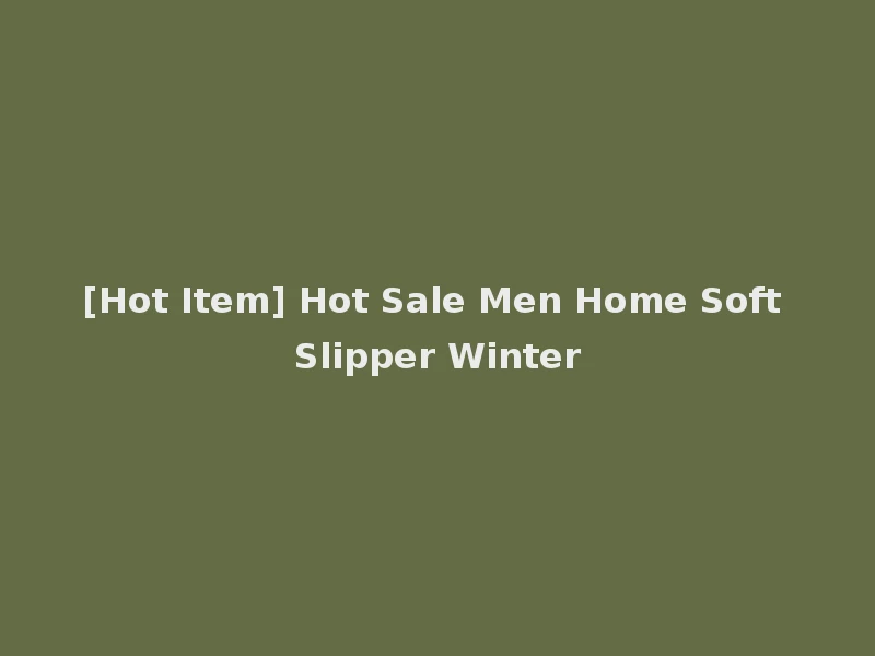 [Hot Item] Hot Sale Men Home Soft Slipper Winter