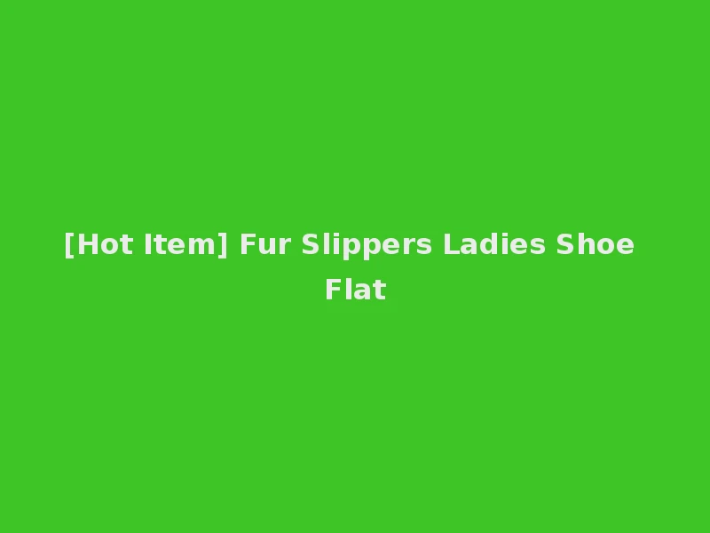 [Hot Item] Fur Slippers Ladies Shoe Flat