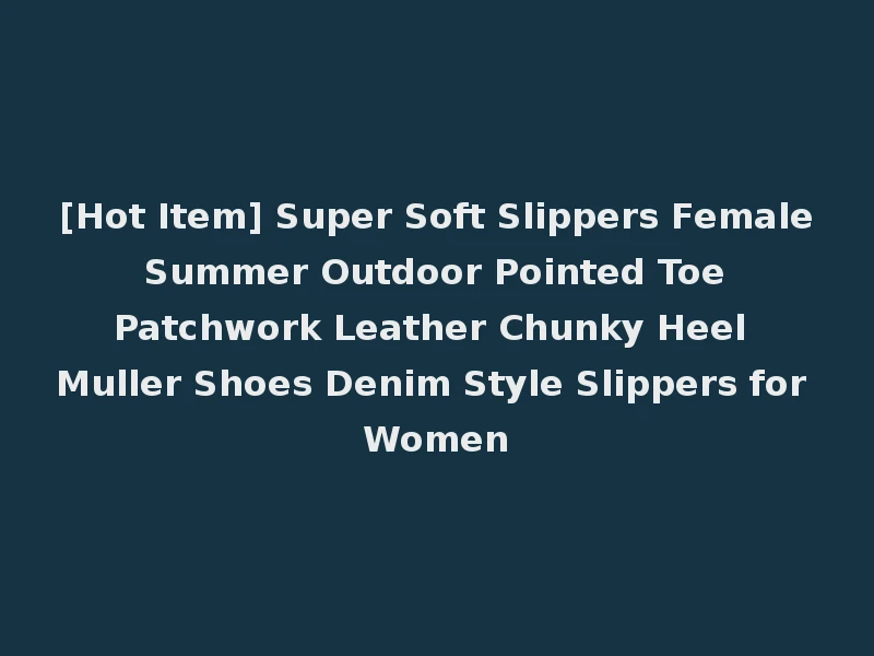 [Hot Item] Super Soft Slippers Female Summer Outdoor Pointed Toe Patchwork Leather Chunky Heel Muller Shoes Denim Style Slippers for Women