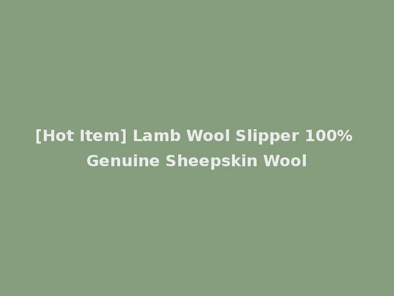 [Hot Item] Lamb Wool Slipper 100% Genuine Sheepskin Wool