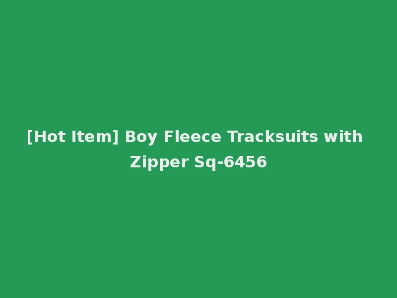 [Hot Item] Boy Fleece Tracksuits with Zipper Sq-6456