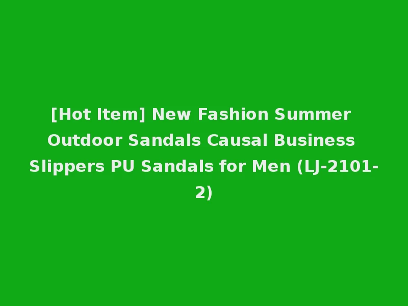 [Hot Item] New Fashion Summer Outdoor Sandals Causal Business Slippers PU Sandals for Men (LJ-2101-2)