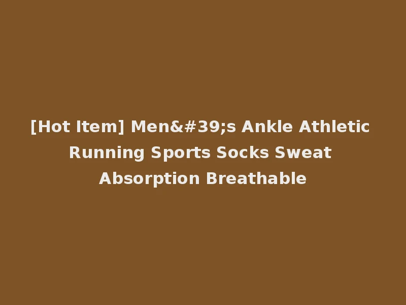 [Hot Item] Men's Ankle Athletic Running Sports Socks Sweat Absorption Breathable