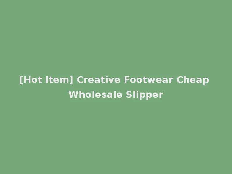 [Hot Item] Creative Footwear Cheap Wholesale Slipper