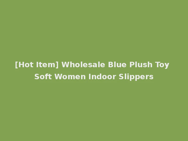 [Hot Item] Wholesale Blue Plush Toy Soft Women Indoor Slippers