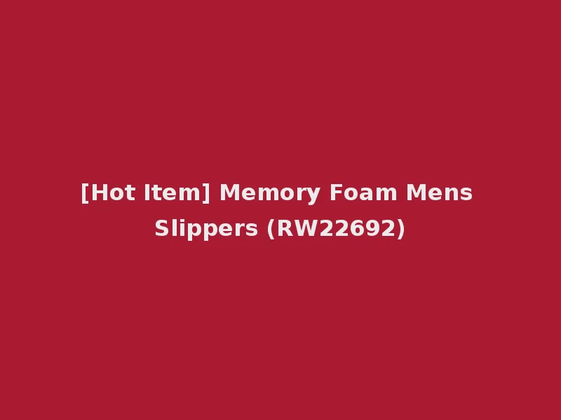[Hot Item] Memory Foam Mens Slippers (RW22692)