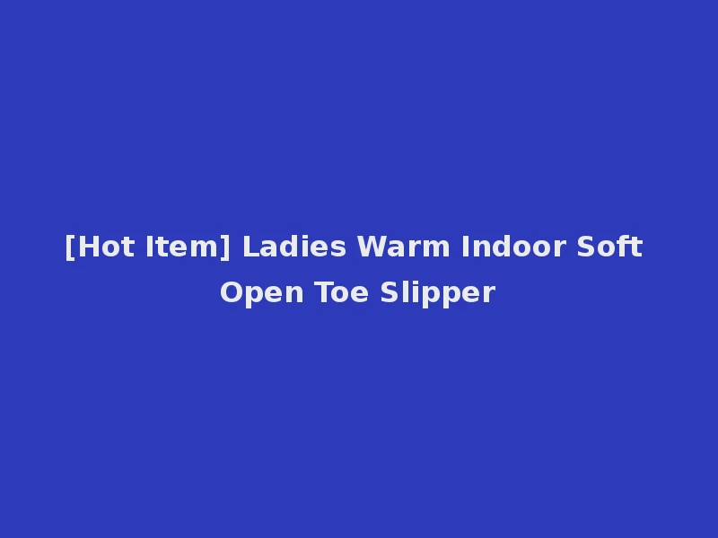 [Hot Item] Ladies Warm Indoor Soft Open Toe Slipper