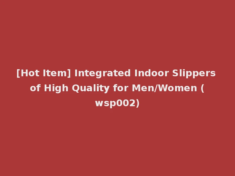 [Hot Item] Integrated Indoor Slippers of High Quality for Men/Women (wsp002)