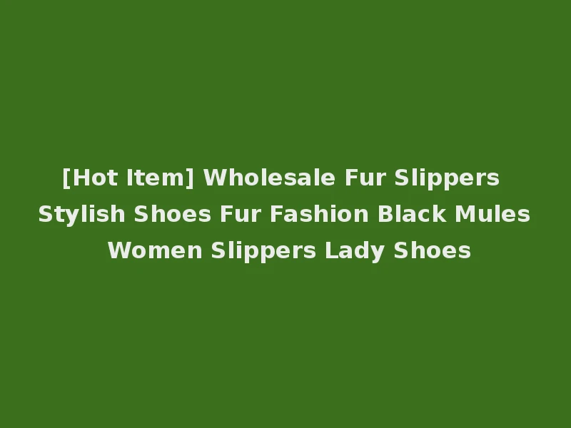 [Hot Item] Wholesale Fur Slippers Stylish Shoes Fur Fashion Black Mules Women Slippers Lady Shoes
