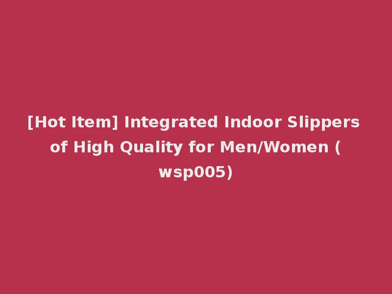 [Hot Item] Integrated Indoor Slippers of High Quality for Men/Women (wsp005)