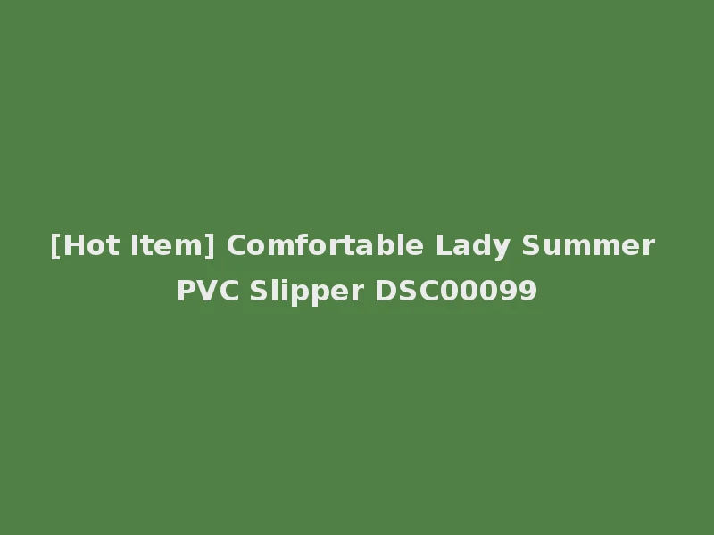 [Hot Item] Comfortable Lady Summer PVC Slipper DSC00099