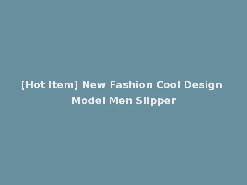 [Hot Item] New Fashion Cool Design Model Men Slipper