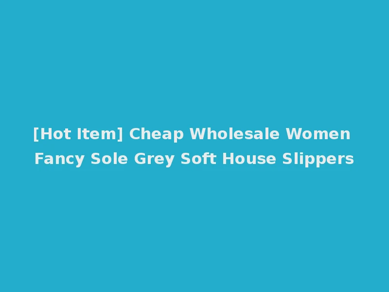 [Hot Item] Cheap Wholesale Women Fancy Sole Grey Soft House Slippers