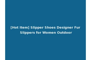 [Hot Item] Slipper Shoes Designer Fur Slippers for Women Outdoor