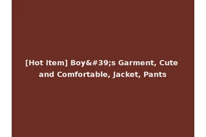 [Hot Item] Boy's Garment, Cute and Comfortable, Jacket, Pants
