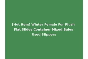 [Hot Item] Winter Female Fur Plush Flat Slides Container Mixed Bales Used Slippers