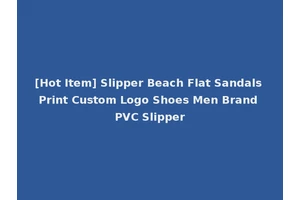 [Hot Item] Slipper Beach Flat Sandals Print Custom Logo Shoes Men Brand PVC Slipper