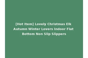 [Hot Item] Lovely Christmas Elk Autumn Winter Lovers Indoor Flat Bottom Non Slip Slippers