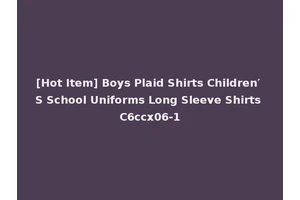 [Hot Item] Boys Plaid Shirts Children′ S School Uniforms Long Sleeve Shirts C6ccx06-1