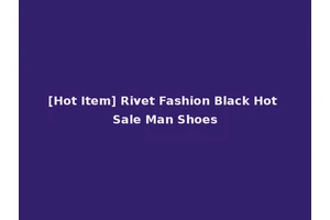 [Hot Item] Rivet Fashion Black Hot Sale Man Shoes
