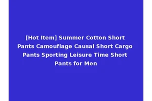 [Hot Item] Summer Cotton Short Pants Camouflage Causal Short Cargo Pants Sporting Leisure Time Short Pants for Men