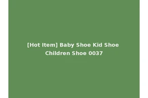 [Hot Item] Baby Shoe Kid Shoe Children Shoe 0037