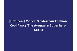 [Hot Item] Marvel Spiderman Fashion Cool Fancy The Avengers Superhero Socks