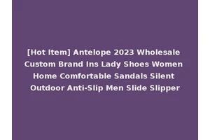 [Hot Item] Antelope 2023 Wholesale Custom Brand Ins Lady Shoes Women Home Comfortable Sandals Silent Outdoor Anti-Slip Men Slide Slipper