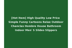 [Hot Item] High Quality Low Price Simple Funny Cartoons Relax Outdoor Chanclas Hombre House Bathroom Indoor Men′ S Slides Slippers