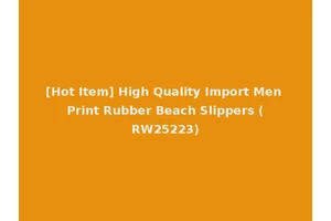 [Hot Item] High Quality Import Men Print Rubber Beach Slippers (RW25223)