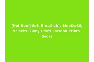 [Hot Item] Soft Breathable Men's Socks Funny Crazy Cartoon Prints Socks