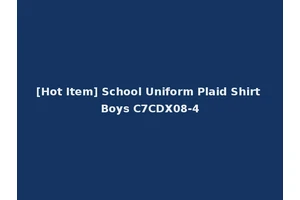 [Hot Item] School Uniform Plaid Shirt Boys C7CDX08-4