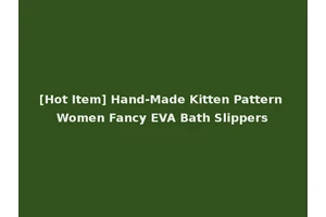 [Hot Item] Hand-Made Kitten Pattern Women Fancy EVA Bath Slippers