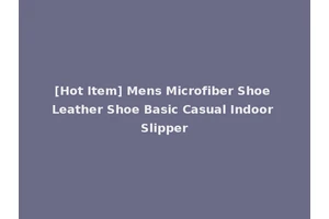 [Hot Item] Mens Microfiber Shoe Leather Shoe Basic Casual Indoor Slipper