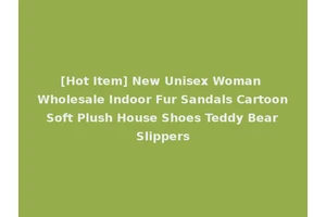 [Hot Item] New Unisex Woman Wholesale Indoor Fur Sandals Cartoon Soft Plush House Shoes Teddy Bear Slippers