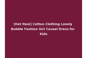 [Hot Item] Cotton Clothing Lovely Bubble Fashion Girl Causal Dress for Kids