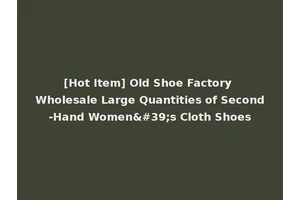 [Hot Item] Old Shoe Factory Wholesale Large Quantities of Second-Hand Women's Cloth Shoes