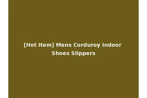 [Hot Item] Mens Corduroy Indoor Shoes Slippers