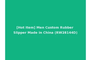 [Hot Item] Men Custom Rubber Slipper Made in China (RW28144D)