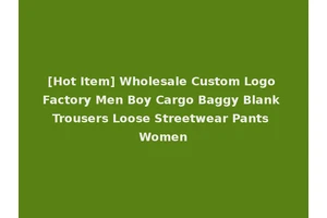 [Hot Item] Wholesale Custom Logo Factory Men Boy Cargo Baggy Blank Trousers Loose Streetwear Pants Women