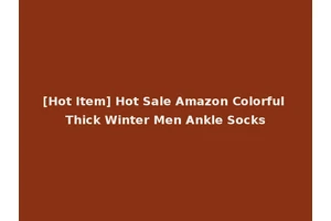 [Hot Item] Hot Sale Amazon Colorful Thick Winter Men Ankle Socks