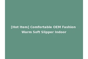 [Hot Item] Comfortable OEM Fashion Warm Soft Slipper Indoor