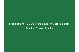 [Hot Item] 2020 Hot Sale Music Socks Socks Crew Socks