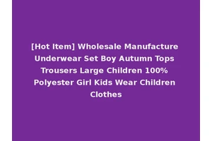 [Hot Item] Wholesale Manufacture Underwear Set Boy Autumn Tops Trousers Large Children 100% Polyester Girl Kids Wear Children Clothes