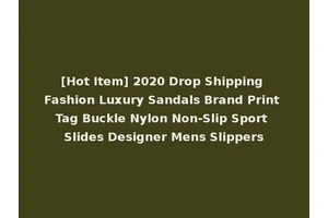 [Hot Item] 2020 Drop Shipping Fashion Luxury Sandals Brand Print Tag Buckle Nylon Non-Slip Sport Slides Designer Mens Slippers