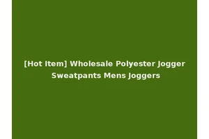 [Hot Item] Wholesale Polyester Jogger Sweatpants Mens Joggers