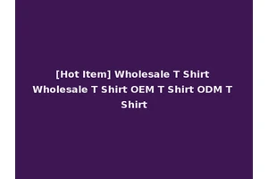 [Hot Item] Wholesale T Shirt Wholesale T Shirt OEM T Shirt ODM T Shirt